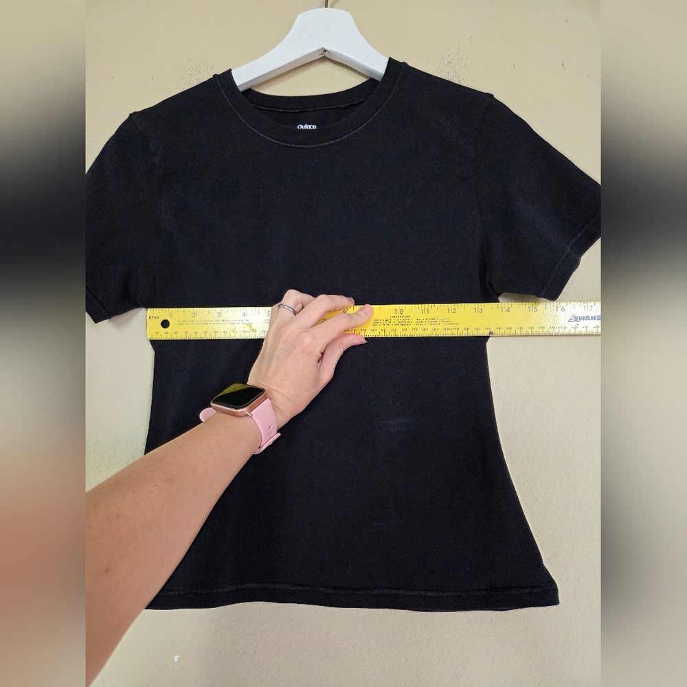 Quince Organic Cotton Jersey Tee Fitted Basic Capsule Minimalist - Picture 7 of 11